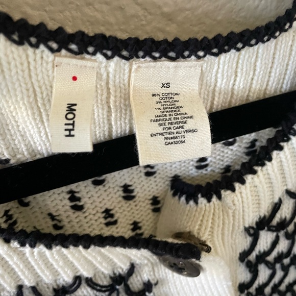 Moth button down short sleeve knit cardigan XS - Picture 3 of 6